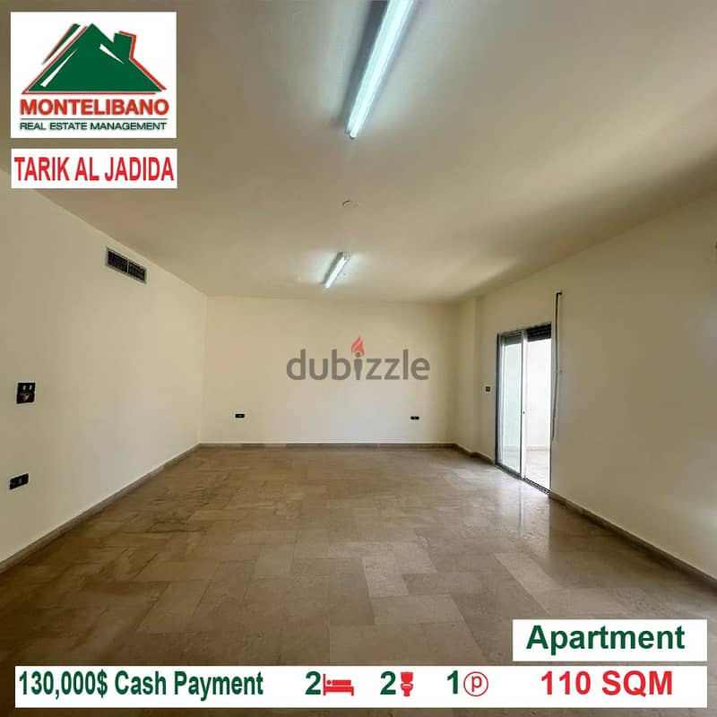 130000$!! Apartment for sale located in Tarik Al Jdide 2