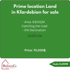Catchy land for sale in kfardebian أرض للبيع  في كفردبيان 0