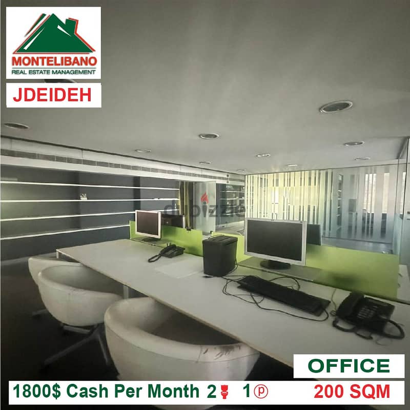 1800$!! Fully Furnished Office for rent located in Jdeideh 2
