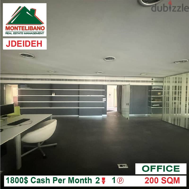 1800$!! Fully Furnished Office for rent located in Jdeideh 3