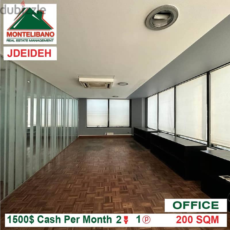 1500$!! Office for rent located in Jdeideh 1