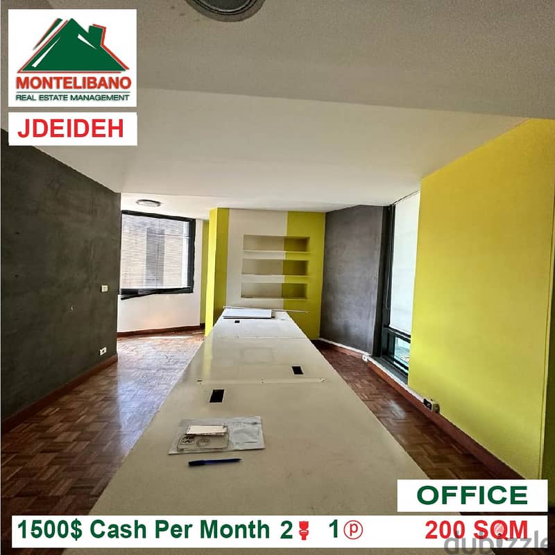 1500$!! Office for rent located in Jdeideh 3