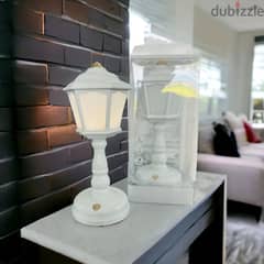 Retro Nightstand Lamp, Dimmable & Cordless, 2 Light Modes 0