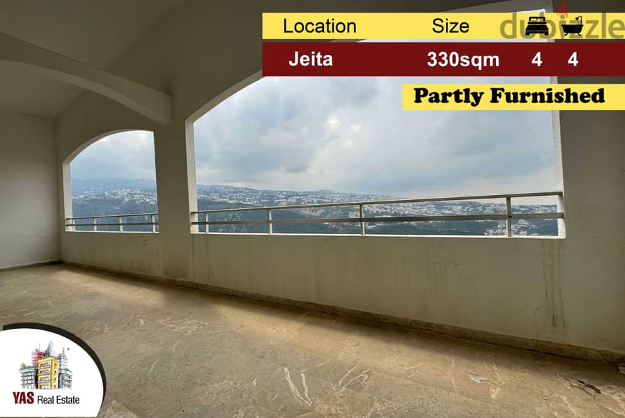 Jeita 330m2 | Panoramic View | Partly Furnished | Well Lighted | EL | 0