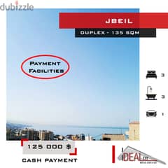 PAYMENT FACILITIES ! Duplex for sale in Jbeil 135 sqm ref#jh17286 0