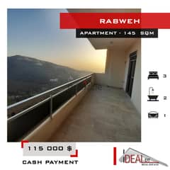 Apartment for sale in Rabweh 145 SQM REF#AG20176 0