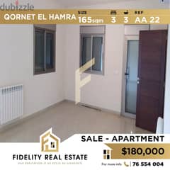 Apartment for sale in Qornet el Hamra AA22 0