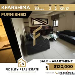 Furnished apartment for sale in Kfarchima KR17 0