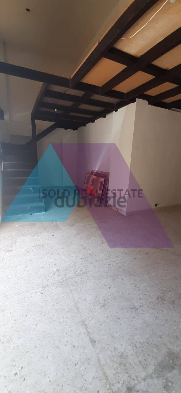A 120 m2 store with roof for rent in Jdeide 2