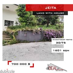 Land 1,601 SQM with House 301 sqm for sale in Jeita ref#cd1078 0