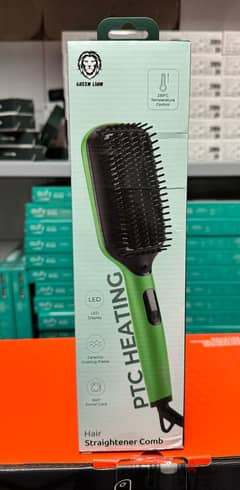 Green lion Hair Straightener Comb 0
