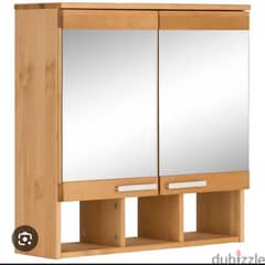 german store real wood cabinet with mirror & shelf