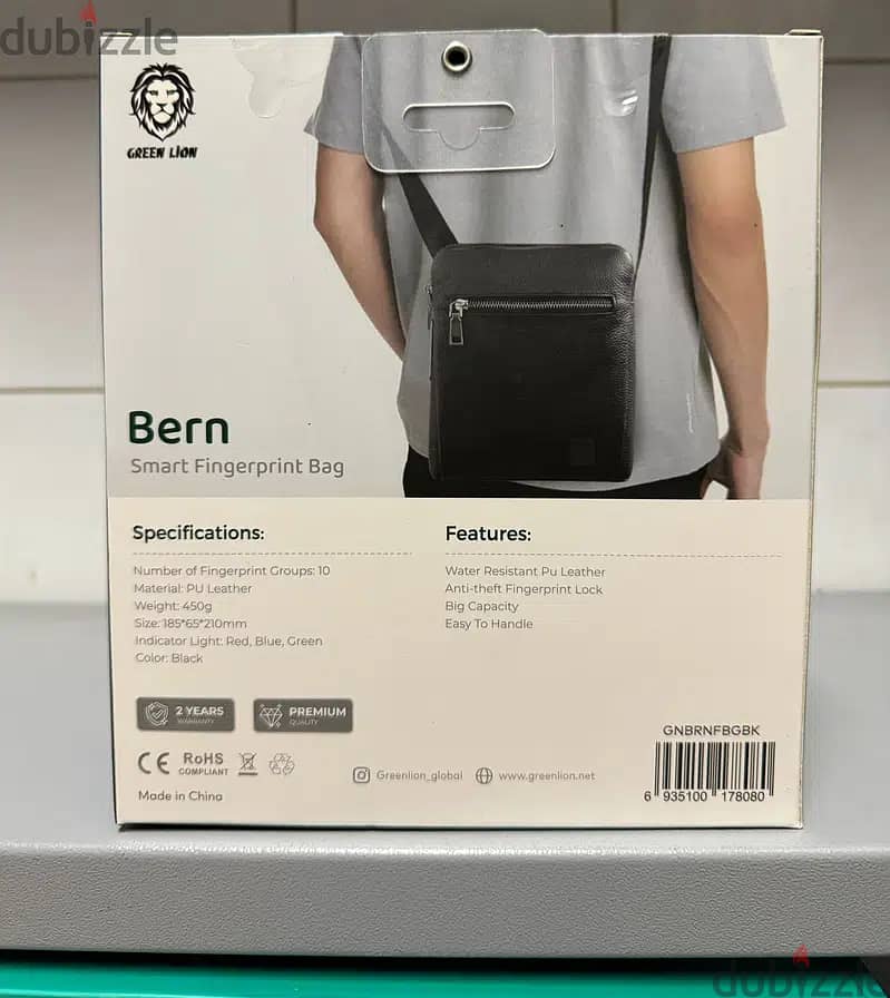 Green Lion Bern smart Fingerprint Bag 1