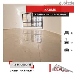 Apartment for sale in Kaslik 200 sqm ref#ma5111