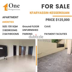 A brand new Apartment for SALE,in KFARYASSIN/KESEROUAN.