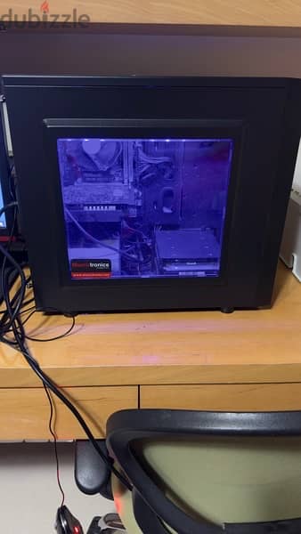 gaming pc with keyboard and gaming mouse E-blue + monitor AOC 1