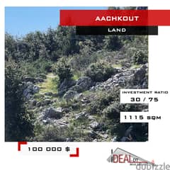 Sea & Mountain View. Land for sale in Aachkout 1115 sqm ref#nw56344