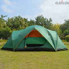 Large Family Camping Tent, Outdoor Army Green Garden Tent, 8 People
