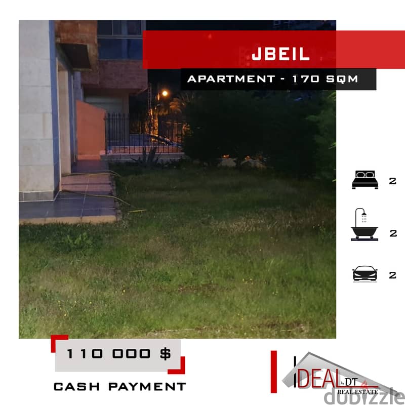 Apartment for sale in Jbeil 170 sqm ref#jh17302 0