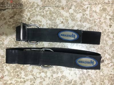 Two weight belts for diving