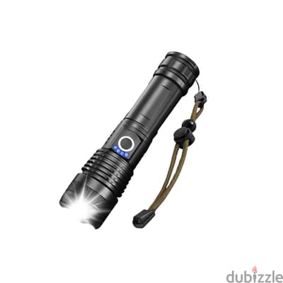 Tactical Torch Light, Bright 7200mAh Flashlight, Metal 16.6cm