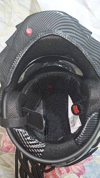 carbon fiber predator motorcycle Dot helmet laser and back light 4
