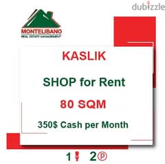 350$!! Prime Location Shop for rent located in Kaslik