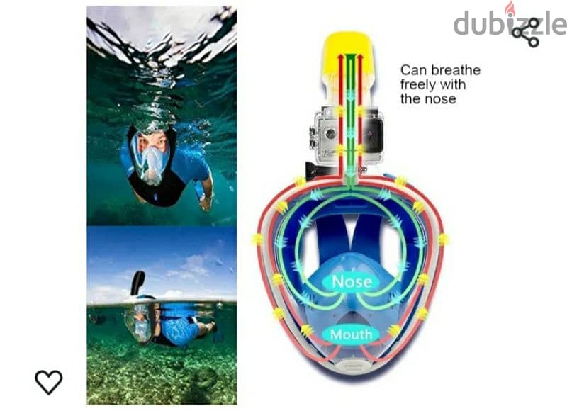 FLYBOO REVOLUTIONARY full dry snorkeling Mask/ 3 $ delivery 8