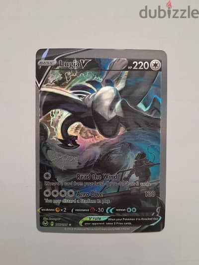 Pokemon LUGIA V Ultra Rare Holo silver tempest 186/195 check pictures