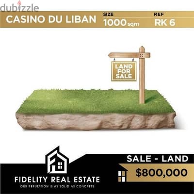 Land for sale in Jounieh Casino Du Liban RK6