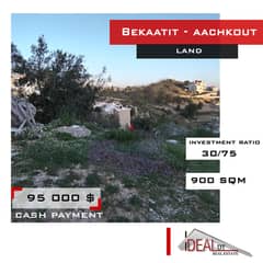 Land for sale in Aachkout Bekaatit 900 sqm ref#chk418