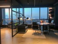 130 SQM Furnished Office in Bauchrieh with Panoramic City View 0