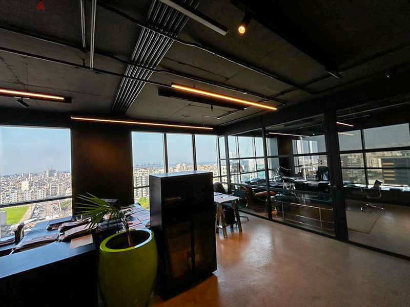 130 SQM Furnished Office in Bauchrieh with Panoramic City View 1