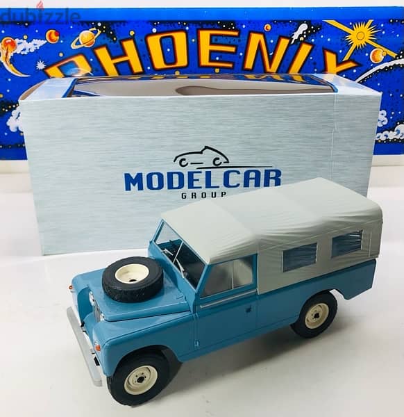 1/18 diecast Land Rover BLUE Series 2 Pickup Softtop By Modelcar 1