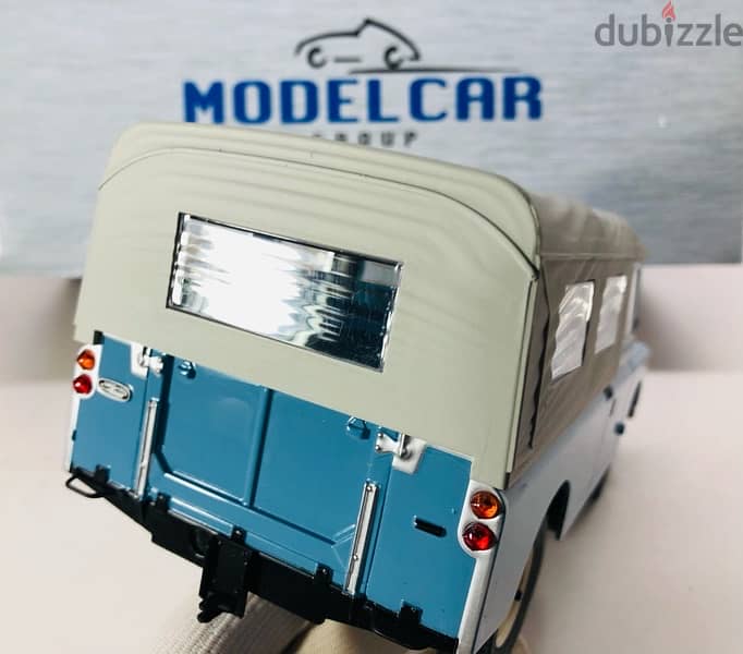 1/18 diecast Land Rover BLUE Series 2 Pickup Softtop By Modelcar 3