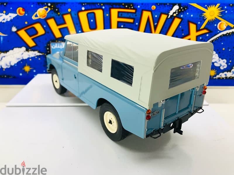 1/18 diecast Land Rover BLUE Series 2 Pickup Softtop By Modelcar 5