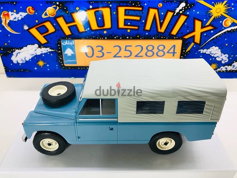 1/18 diecast Land Rover BLUE Series 2 Pickup Softtop By Modelcar 6