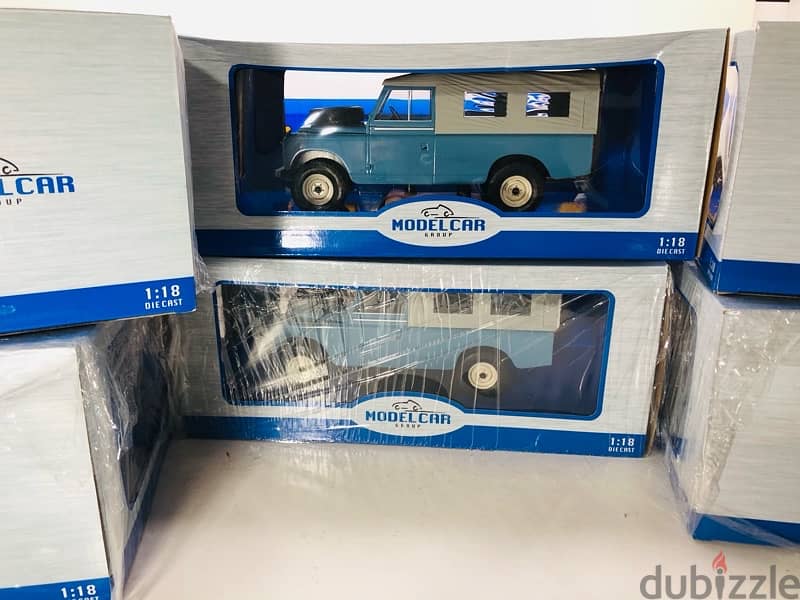 1/18 diecast Land Rover BLUE Series 2 Pickup Softtop By Modelcar 9