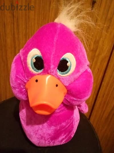 CUTE PURPLE DUCK character Plush medium syze As new toy: 30 Cm=11$