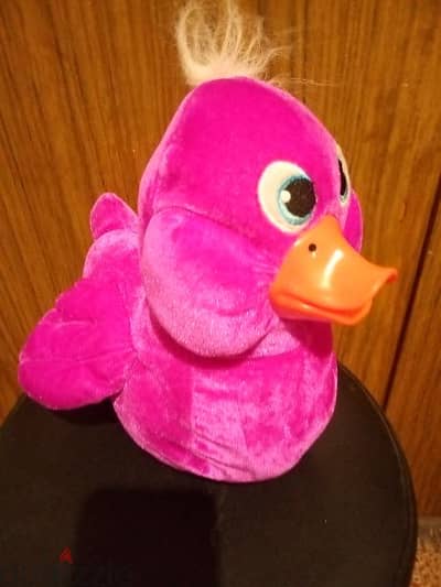 CUTE PURPLE DUCK character Plush medium syze As new toy: 30 Cm=11$