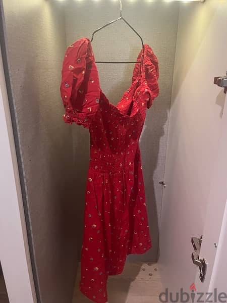 Red floral dress 2