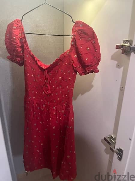 Red floral dress 3