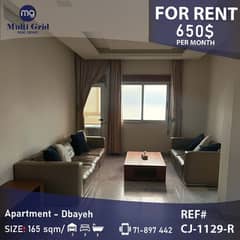 Apartment for Rent in Dbayeh, CJ-1129-R, شقة للإيجار في الضبية