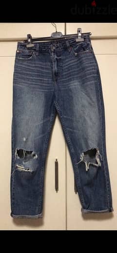Mom jeans authentic Abercrombie size 38, top small 0