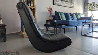 Black Leather Rocking Chair (living room or gaming room)