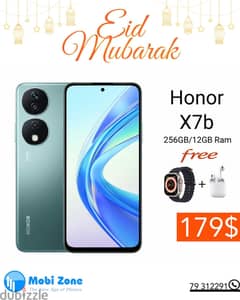 Honor X7 B with free airpods and smartwatch