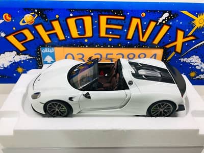 1/18 diecast Autoart & Box Porsche 918 Spyder (Holy Trinity)