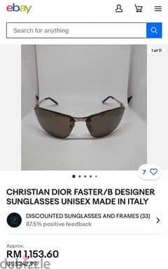 christian dior original sunglasses