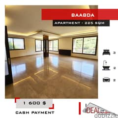 Deluxe Apartment for rent in Baabda 225 sqm ref#aea16051