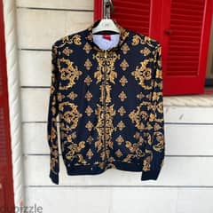 VICTORIOUS Crown Me King Black & Gold Baroque Jacket.